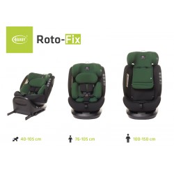 4Baby Roto-fix i-size - Fotelik samochodowy 40-150 CM | DARK GREEN