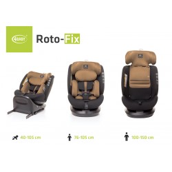 4Baby Roto-fix i-size - Fotelik samochodowy 40-150 CM | MOKKA