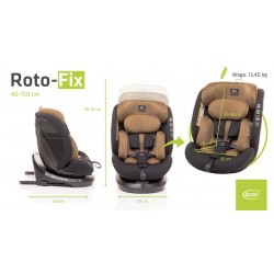 4Baby Roto-fix i-size - Fotelik samochodowy 40-150 CM | MOKKA