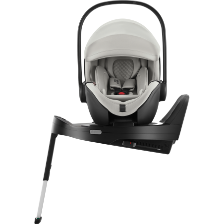 Britax Romer Baby-Safe Pro - Obrotowy rozkładany fotelik samochodowy 40-85 CM | zestaw z bazą Vario 5Z | LUX LINEN GREY