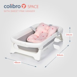 Colibro Space - Wanienka składana z leżaczkiem i termometrem | SWEET PINK