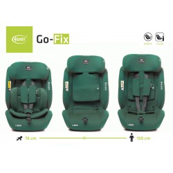 4Baby Go-Fix i-size - Fotelik samochodowy 76-150 CM | DARK GREEN