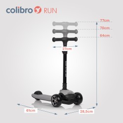 Colibro Run - Hulajnoga trójkołowa do 50 kg | MAGNETIC