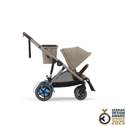 Cybex e-Gazelle S - Wózek Głęboko-Spacerowy | zestaw 2w1 | ALMOND BEIGE