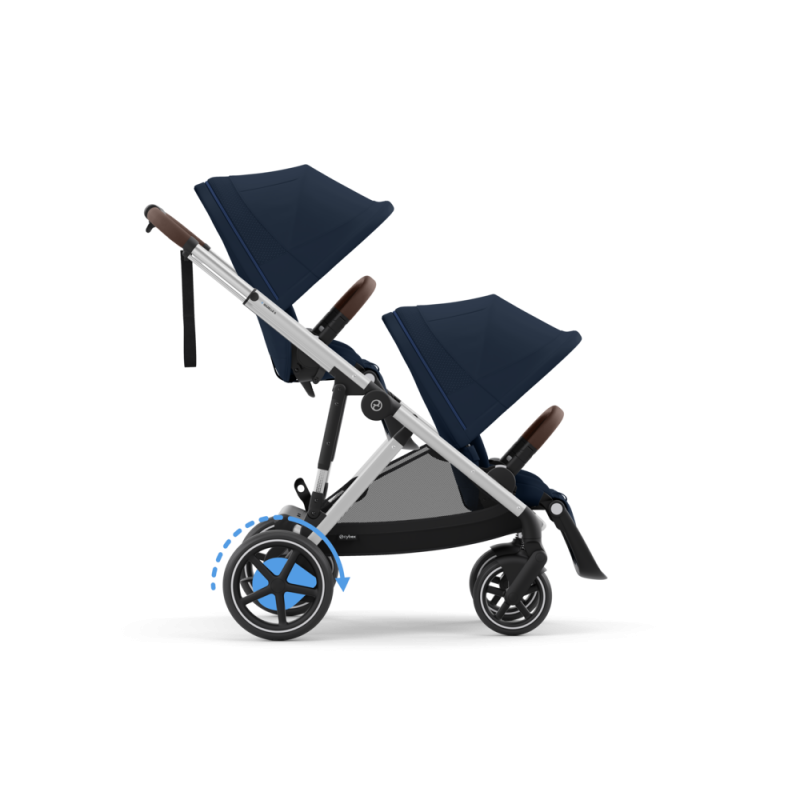 Cybex e-Gazelle S - Wózek spacerowy dla bliźniąt | OCEAN BLUE