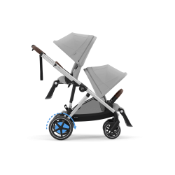 Cybex e-Gazelle S - Wózek spacerowy dla bliźniąt | STONE GREY