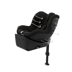 Cybex Sirona Gi i-Size - Obrotowy fotelik samochodowy 61-105 CM | MAGIC BLACK ****ADAC