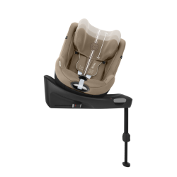 Cybex Sirona Gi i-Size - Obrotowy fotelik samochodowy 61-105 CM | PLUS ALMOND BEIGE ****ADAC