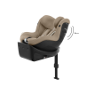 Cybex Sirona Gi i-Size - Obrotowy fotelik samochodowy 61-105 CM | PLUS ALMOND BEIGE ****ADAC