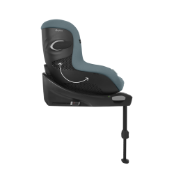 Cybex Sirona Gi i-Size - Obrotowy fotelik samochodowy 61-105 CM | PLUS STORMY BLUE ****ADAC