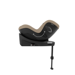 Cybex Sirona G - Obrotowy fotelik samochodowy 61-105 CM | zestaw z bazą | PLUS ALMOND BEIGE ****ADAC