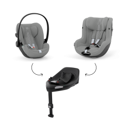 Cybex Cloud G - Rozkładany fotelik samochodowy 40-87 CM | zestaw z bazą | PLUS STONE GREY ****ADAC