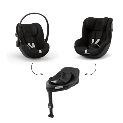 Cybex Cloud G - Rozkładany fotelik samochodowy 40-87 CM | zestaw z bazą | MAGIC BLACK ****ADAC