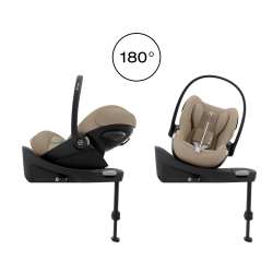 Cybex Cloud G - Rozkładany fotelik samochodowy 40-87 CM | zestaw z bazą | PLUS ALMOND BEIGE ****ADAC