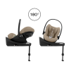 Cybex Cloud G - Rozkładany fotelik samochodowy 40-87 CM | zestaw z bazą | PLUS ALMOND BEIGE ****ADAC