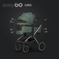 EasyGo Giro - Wózek Głęboko-Spacerowy | zestaw 2w1 | SAGE GREEN