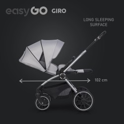 EasyGo Giro - Wózek Głęboko-Spacerowy | zestaw 2w1 | CLOUDY GREY