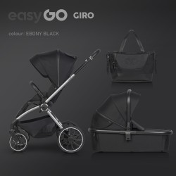 EasyGo Giro - Wózek Głęboko-Spacerowy | zestaw 2w1 | EBONY BLACK