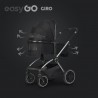 EasyGo Giro - Wózek Głęboko-Spacerowy | zestaw 2w1 | EBONY BLACK