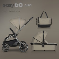 EasyGo Giro - Wózek Głęboko-Spacerowy | zestaw 2w1 | SAVANA BEIGE