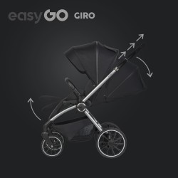 EasyGo Giro - Wózek Głęboko-Spacerowy | zestaw 2w1 | EBONY BLACK