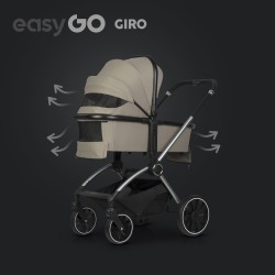 EasyGo Giro - Wózek Głęboko-Spacerowy | zestaw 2w1 | SAVANA BEIGE