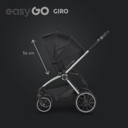 EasyGo Giro - Wózek Głęboko-Spacerowy | zestaw 2w1 | EBONY BLACK