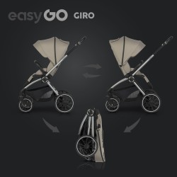 EasyGo Giro - Wózek Głęboko-Spacerowy | zestaw 2w1 | SAVANA BEIGE