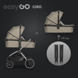 EasyGo Giro - Wózek Głęboko-Spacerowy | zestaw 2w1 | SAVANA BEIGE