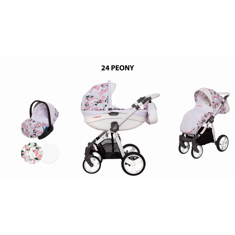 BabyActive Mommy - Wózek Głęboko-Spacerowy | zestaw 3w1 | PEONY