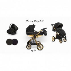 BabyActive Mommy Glossy - Wózek Głęboko-Spacerowy | zestaw 3w1 | GOLD
