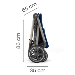 Cybex Gazelle S TPE - Wózek Głęboko-Spacerowy dla bliźniąt | zestaw 2w1 | SOHO GREY
