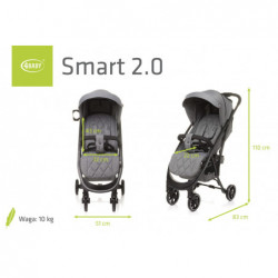 4Baby Smart 2.0 - Lekki wózek spacerowy | LIGHT GREY