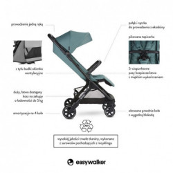 Easywalker Jackey - Kompaktowy wózek spacerowy | FOREST GREEN