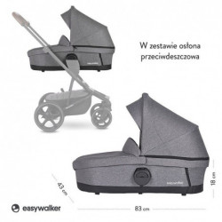 Easywalker Harvey 3 Premium - Wózek Głęboko-Spacerowy | zestaw 2w1 | DIAMOND GREY