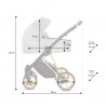BabyActive Musse Ultra - Wózek Głęboko-Spacerowy | zestaw 2w1 | PASTEL/GOLD