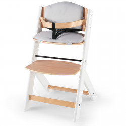 Kinderkraft Enock + poduszka - Krzesełko do karmienia | WHITE