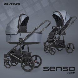 Riko Senso - Wózek Głęboko-Spacerowy | zestaw 2w1 | DENIM