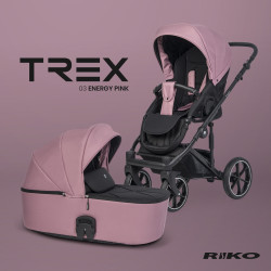 Riko Trex - Wózek Głęboko-Spacerowy | zestaw 2w1 | ENERGY PINK