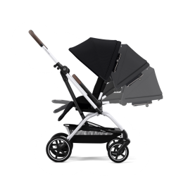 Cybex New Eezy S Twist+ 2 SLV + folia - Obrotowy wózek spacerowy | MOON BLACK