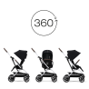 Cybex New Eezy S Twist+ 2 SLV + folia - Obrotowy wózek spacerowy | MOON BLACK